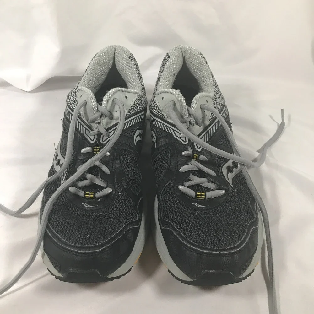 Saucony Mens Cohesion 10 Running Shoes Black Grey Silver S25340-1 Size 9
